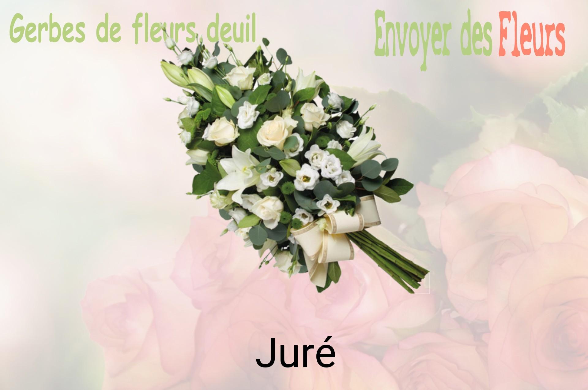 Gerbe de fleurs de deuil livrée à Juré